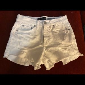 Aeropostale Women’s White High Waisted Shorts